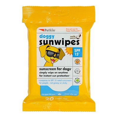 Petkin Doggy Sunwipes SPF15 Sunscreen